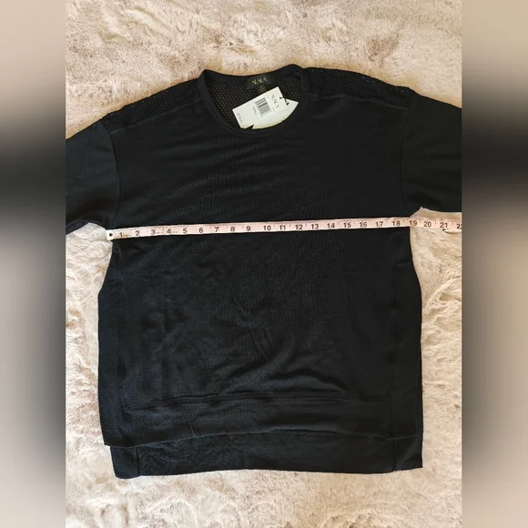 Alala Heron Mesh Knit Oversized Long Sleeve Sweatshirt in Black size Small - Picture 12 of 15